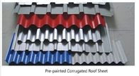 0.11mm προ χρωματισμένο ζαρωμένο υλικού κατασκευής σκεπής μέταλλο φύλλων φύλλων γαλβανισμένο στέγη