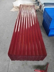 Προ χρωματισμένα 17mm κόκκινα ζαρωμένα φύλλα σιδήρου υλικού κατασκευής σκεπής γαλβανισμένα φύλλα