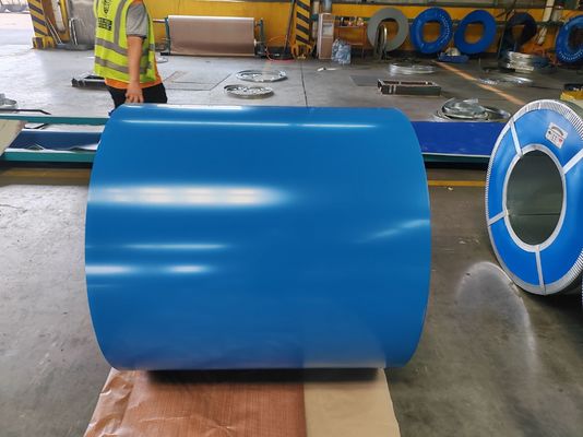 Αγορά Pre Painted Steel Coil with Top Coating Thickness 10-25μm Zinc Coating 30-275g/m2 and Coil Weight 3-8MT online manufacture